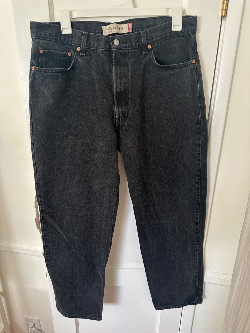 Levi's Relaxed Fit Black Jeans with Copper Rivets